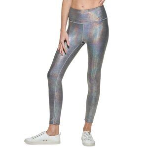 Calvin Klein High Waist Metallic Chrome 7/8 legging size M